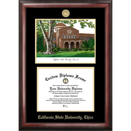 Campus Images IA997LGED-1185 8.5 x 11 in. University of Iowa Hawkeyes Kinnick Stadium Gold Embossed Diploma Satin Mahogany Frame with Lithograph