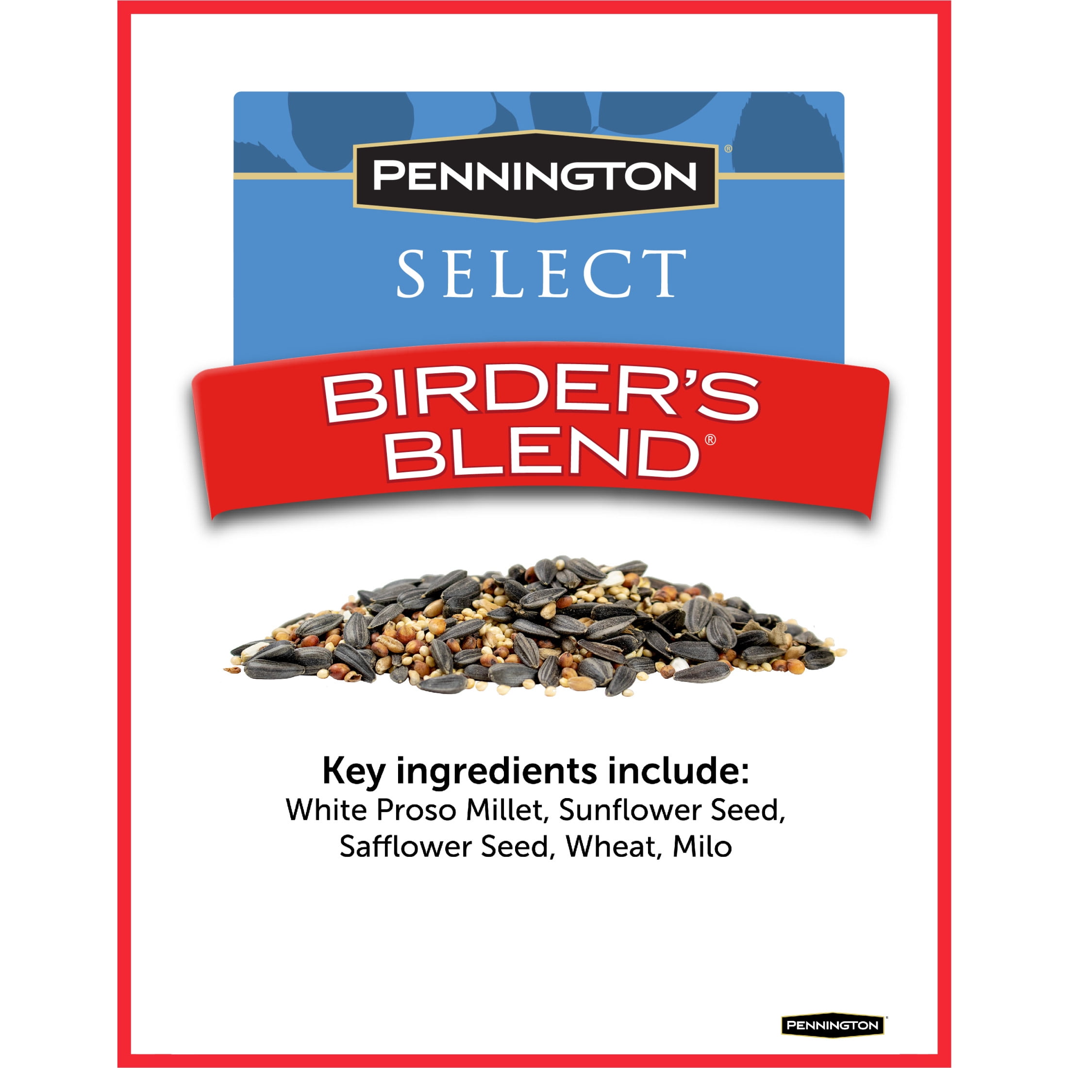 Pennington Recipe SelectsBirder's Blend, Wild Bird Seed and Feed, 40 lb. Bag, 1 Pack, Dry