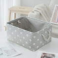 thumbnail image 4 of SLYNSHome Storage Bins for Closet Organizers and Storage Baskets with Rope Handles Decorative Collapsible Baskets for Organizing Clothes Toy Nursery - 14x10x6.3 inch (Gray), 4 of 7