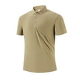 thumbnail image 2 of lcziwo 50% Percent off Sales Today Polos Shirts for Men Short Sleeve Workout T Shirts Zipper Up Lapel Golf Shirts Solid Color Casual Slim Fit Quick Dry Tees Shirts Khaki XXXXXL, 2 of 9
