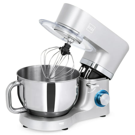 Best Choice Products 6.3qt 660W 6-Speed Multifunctional Tilt-Head Stainless Steel Kitchen Stand Mixer with 3 Mixing Attachments, Scraper Spatula, Splash Guard, (Best Stand Mixer Under $200)