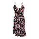 thumbnail image 5 of ICHUANYI Clearance Women Sexy V-Neck Sleeveless Ruffle Low-cut Splicing Printing Slit Sling Dresses(Pink, S) ICHUANYI WER2023081107234, 5 of 5