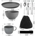thumbnail image 2 of Camping Mess Kits for 2 Person, Silverware Set Spoons Forks Knives, Camping Essentials Gear, Accessories for Travel, Picnic, Outdoor, Easy to Carry and Clean, 2 of 6