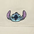 thumbnail image 3 of Disney Stitch Winking Face Adult Unisex Tan Unstructured Baseball Cap, 3 of 6
