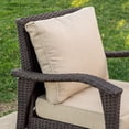 thumbnail image 5 of Kingsfield Outdoor Wicker Club Chairs with Tan Cushions, Set of 2, Brown, 5 of 6