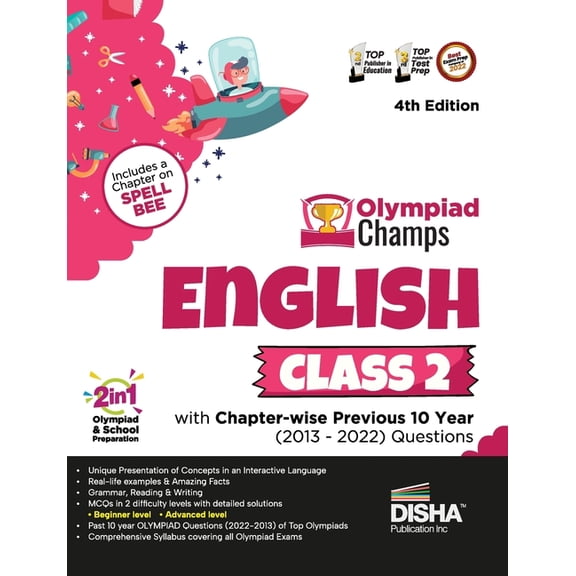 Olympiad Champs English Class 2 with Chapter-wise Previous 10 Year (2013 - 2022) Questions 4th Edition Complete Prep Gui, (Paperback)