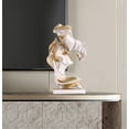 thumbnail image 3 of Estatua creativa de pareja besándose - Estatua dorada de resina Escultura de amante besándose Figura de arte moderno de escritorio Decoración de mesa para la sala de estar de la oficina en el hogar. brillar Electrónica, 3 of 5