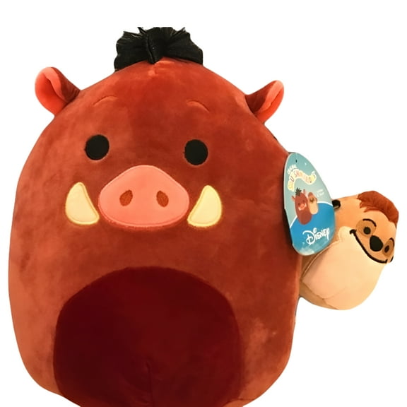 Squishmallows Official Kellytoy Disney Characters Plush (10 Inch, Pumba with Timon)
