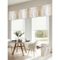 thumbnail image 6 of 2 Panels Beige White Ombre Valance for Windows, Abstract Art Modern Cream Gradient Light Filtering Kitchen Curtains, Rod Pocket Window Treatment Curtain Valances for Living Room Bedroom, 42"x12", 6 of 9