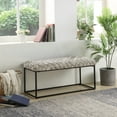 thumbnail image 1 of Loft Lyfe Gemma Velvet Bench, Cream White, 1 of 7