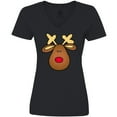 thumbnail image 3 of Inktastic Rudolph the Red Nose Reindeer Women's V-Neck T-Shirt, 3 of 5