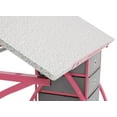 thumbnail image 3 of Studio Designs Home Office Comet Center with Stool - Pink/Spatter Gray, 3 of 10