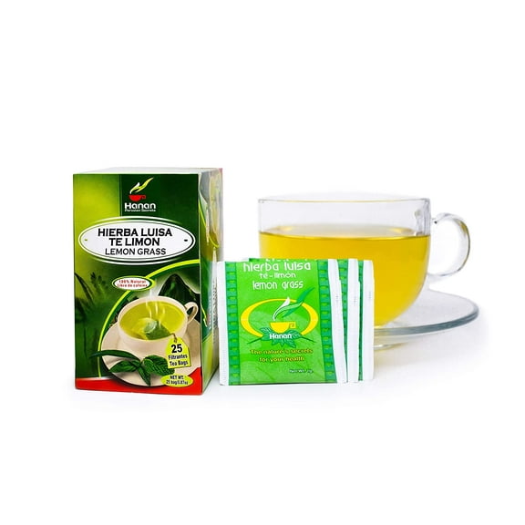 Hanan Peruvian Secrets Hierba Luisa Te Limon | 100% Natural Lemon Grass | 25 Tea Bags | Naturally Aids in Relieving Occasional Stress, Tension, and Sleeplessness | Promotes Healthy Digestion - 1 Pack