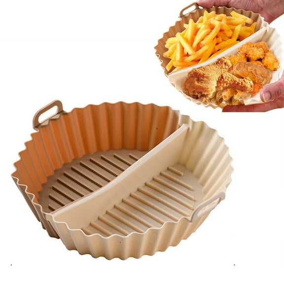 Air Fryer Silicone Liners, Reusable Silicone Bowl Basket Fit for 3 to 5QT Air Fryer, Replacement of Flammable Parchment Paper, Baking Tray Oven Accessories