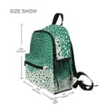 thumbnail image 3 of FORMRS School Backpack with Front Zippered Pocket 12" Student Travel Daypack, Green and White Pattern, 3 of 6