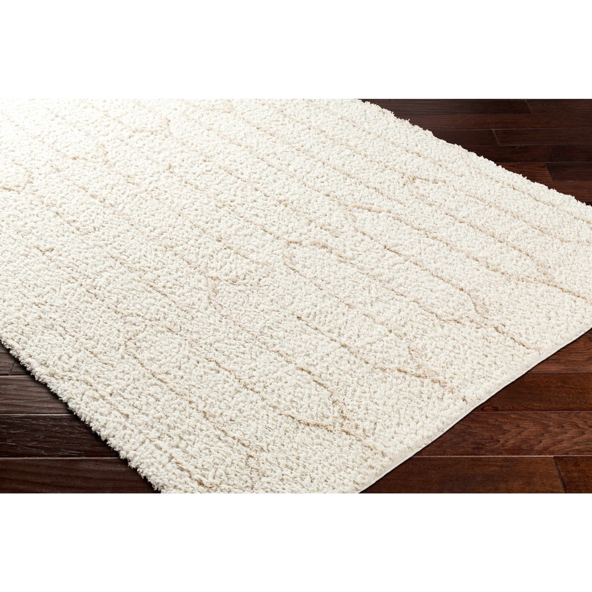Artistic Wavers Maryland Shag Area Rug, 5'3" x 7', Cream