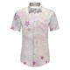 thumbnail image 1 of Camisas De Mezclilla Para Hombre Camisas estampadas para hombre, camisas de playa con botones de manga corta para hombre (Purple, L), 1 of 7