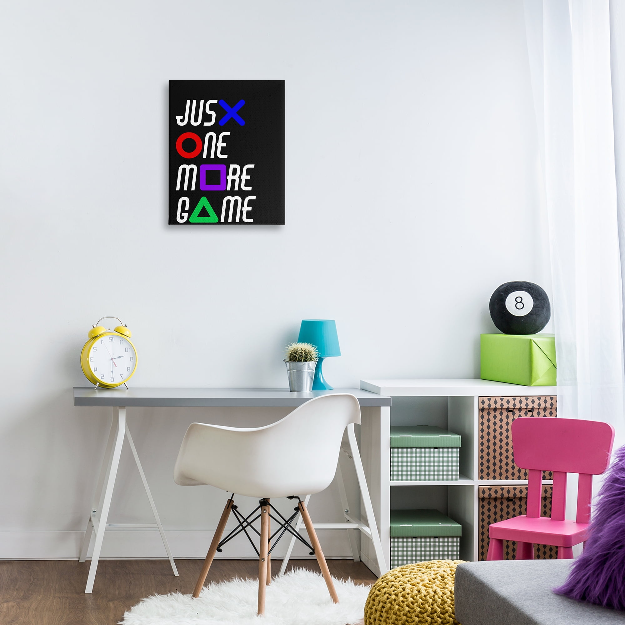 One More Game with Symbols Canvas Wall Art, design by Kim Allen