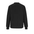 thumbnail image 6 of AXXD Black Basic Work Blouses for Women Summer 2024 Loose Trendy Button Round-Neck Long Sleeve Casual T-shirt Top Solid Blouse, 6 of 8