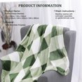 thumbnail image 4 of PiccoCasa Plaid Throw Blanket Decorative Flannel Fleece Blanket for Bed Couch, Green and White Throw (50" *60"), 4 of 8