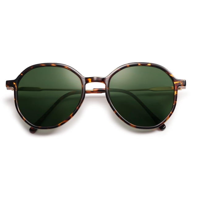 Gafas de sol SOJOS SJ2181 hexagonales redondas para mujer con montura en forma de tortuga