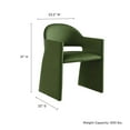 thumbnail image 3 of Modway Talia Performance Velvet Dining Armchair, Moss Green, 3 of 9