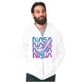 thumbnail image 5 of Vaporwave Shuttle NASA Worm Logo Zip Up Hoodie Men's Women's Brisco Brands M, 5 of 6