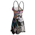 thumbnail image 5 of Floral Skull Artistic Painting Style Design Sleeveless Dresses Slip Dress Women's Dresses Dresses For Womens, 5 of 6