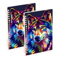 thumbnail image 6 of Colorful Wolf Spiral Journal Notebook College Ruled Notebook 8.3" x 5.7" A5 Lined Thick Paper Page, 6 of 6