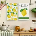 thumbnail image 3 of Summer Lemon Kitchen Towels 2Packs Absorbent And Soft Dishcloth Hand Towel Dry, 3 of 6