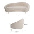 thumbnail image 2 of Ilios Innova | Sofá Querétaro Beige de Diseño Curvo Moderno para Sala, Minimalista, 3 Plazas con Estructura de Madera Resistente y Tapicería, Estilo Contemporáneo, 2 of 9