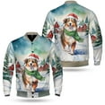 thumbnail image 3 of Hello Winter Australian Shepherd Frosty Morning Walk Welcome Snowy Christmas All Over Print 3D Baseball Jacket Aussie Dog Lover Gifts Bomber Jacket Softball - 02018, 3 of 6