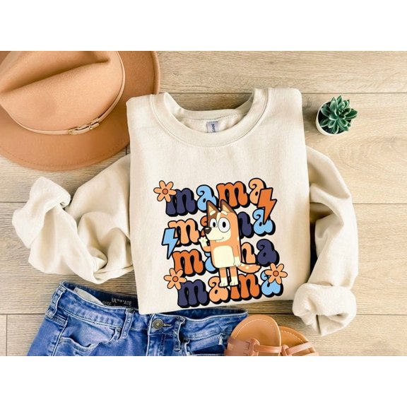 Chili Sweatshirt, Bluey Sweatshirt, Mama Sweatshirt, Chili Mama Tee, Bluey Mom Shirt, Bluey Family Shirt, Bluey Mom Sweater