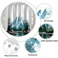 thumbnail image 5 of Snow Mountain Shower Curtain Pine Forest Lake Reflection Image Nature Landscape Shower Curtains for Bathroom Decor Waterproof Fabric Set with Hooks, 36x72 Inch, 5 of 6