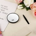 thumbnail image 3 of LQQBOX 10x Magnifying Mirror, Easy Mounting Magnifying Mirror with Suction Cups and Tweezers Magnifying Makeup Mirror Small for Travel Stick on Shower Mirror for Men Women, 3.39 Inch, Black, 3 of 7