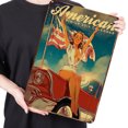 thumbnail image 3 of Chapa Metal Vintage para Mujer Americana Pintura Hierro Rectangular 30x40cm, 3 of 8