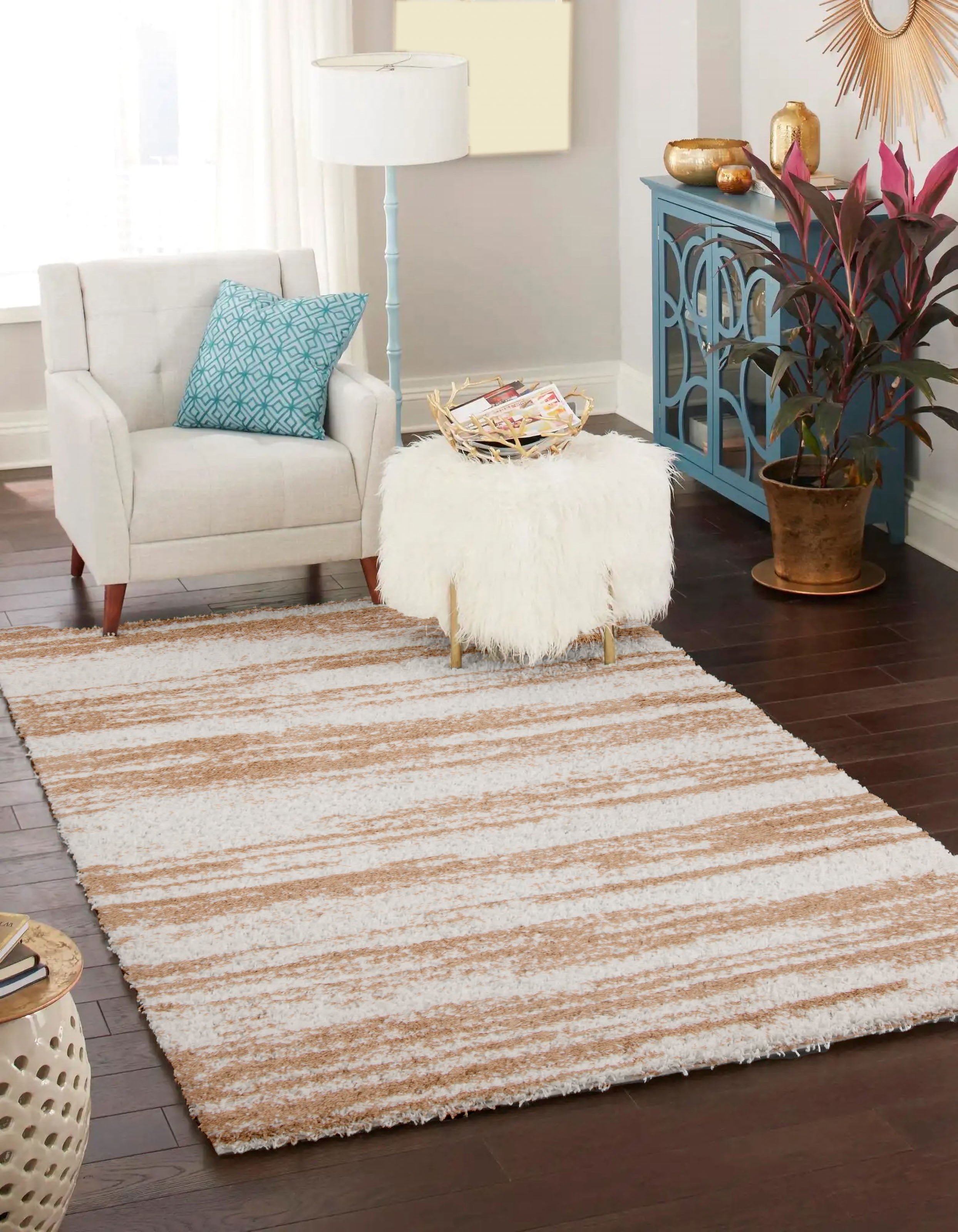 ECARPET Sirius Contemporary/Modern, Plush & Shags Area Rug for Living Room, Bedroom, Dining Room, Entrance, Hallway and More.
