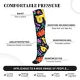 thumbnail image 3 of Lsque Colorful Air Balloons1 Pattern Sport Compression Socks for Men & Women 15-20 mmHg Knee High Nurse Pregnant Running Medical and Travel Athletic, 3 of 6