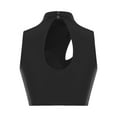 thumbnail image 2 of Doomiva Women Lyrical Dance Tops Sparkly Sequins Crop Top Modern Contemporary Ballet Dancewear Black XXL, 2 of 5