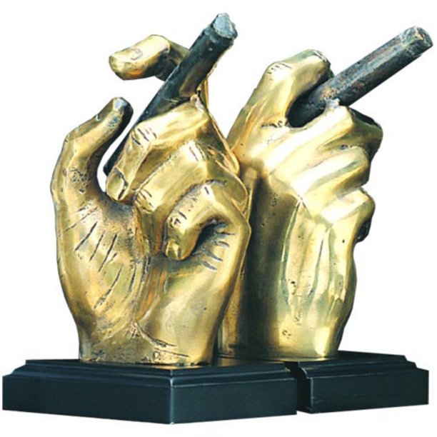 Golden Cigar Bookends