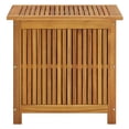 thumbnail image 2 of Benjara Outdoor Storage Box Table- Acacia Wood with Flip Top- Slatted Frame, 2 of 5