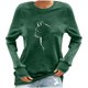 thumbnail image 1 of Camiseta de manga larga con cuello redondo para mujer a la moda, blusa con estampado de otoño, sudadera Fridja czfsfas2121, 1 of 4