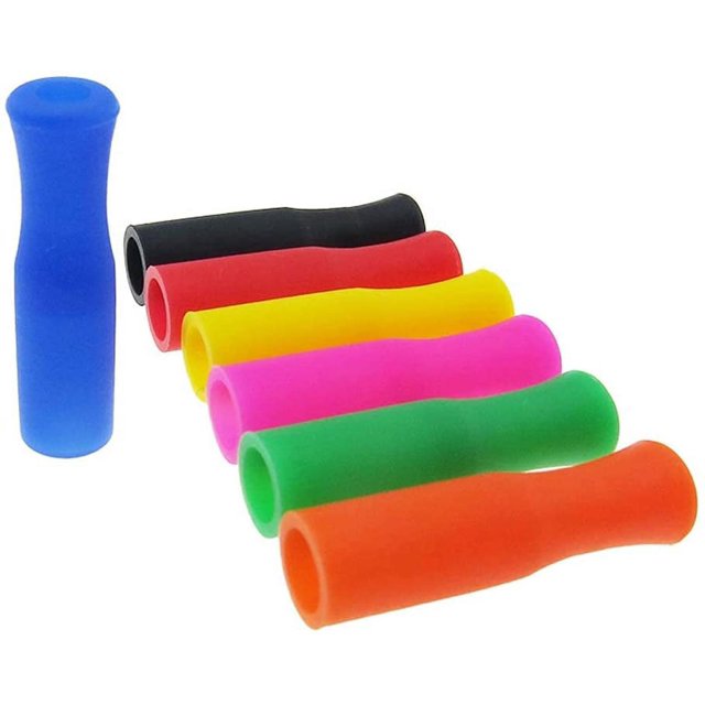 20 Pcs Embouts de Paille en Silicone, Embouts de Paille Réutilisables, Embouts de Paille de Qualité Alimentaire Multicolores Adaptés pour Pailles en Acier Inoxydable de 6mm de Large
