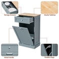 thumbnail image 4 of AHB 13 Gallon Single Tilt Out Trash Cabinet with Drawer, Freestanding Kitchen Trash Can Storage Organizer, 20.9"L x 13.55"W x 38.5"H, Blue, 4 of 8