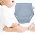 thumbnail image 4 of Pantalones de pañales para bebés de 4 capas, pantalones de entrenamiento a prueba de fugas de orina, pantalones de aprendizaje para niños de gasa de algodón para recién nacidos (azul 80), 4 of 9