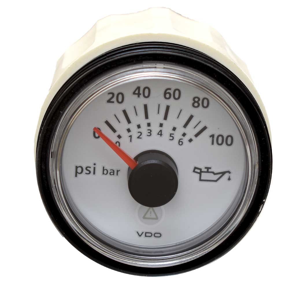 VDO Boat Oil Pressure Gauge A2C53413310 Tiara 12V / 24V 2 Inch White