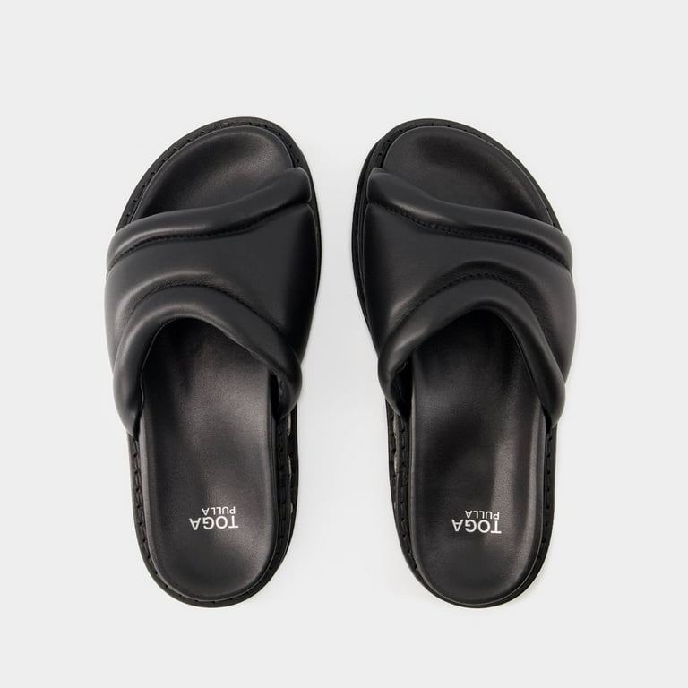 【関税込み】Aj1304 Sandals - Toga Pulla - Leather - Black Toga Pulla Sandals - Leather - Black Black (Women's
