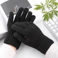 thumbnail image 1 of Gloves Mittens Winter Mens Warm And Thick Cold Proof Solid Color Screen Gloves Gloves Mittens, 1 of 5