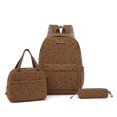 thumbnail image 2 of HJYCHN Boy Backpack Heart Dot Print 3Pc Set Daypack with Lunch Tote Pencil Case Back to School Supplies for Kids Backpack for Girls Brown, 2 of 6