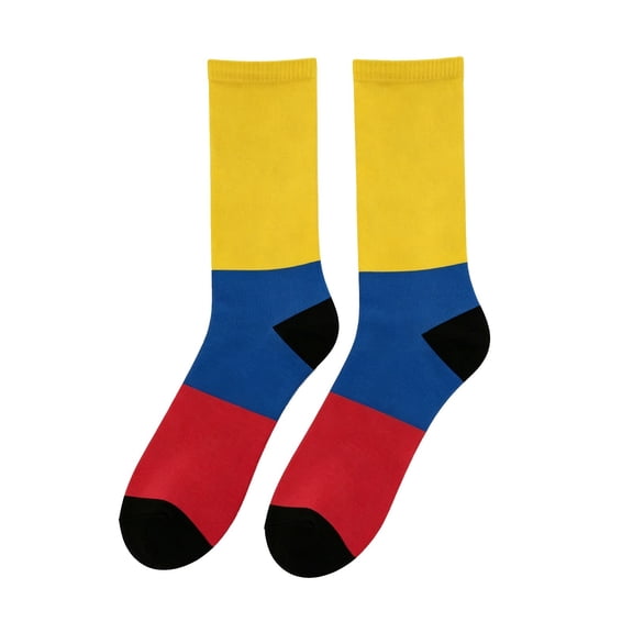 Yuanlong Womens Crew Socks Color Block Stylish Hosiery Soft Casual Daily Activities Outdoor Sports Socks